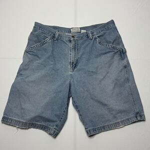 Vintage Painter’s W40 Carpenter Denim Shorts Light Wash Y2K Workwear